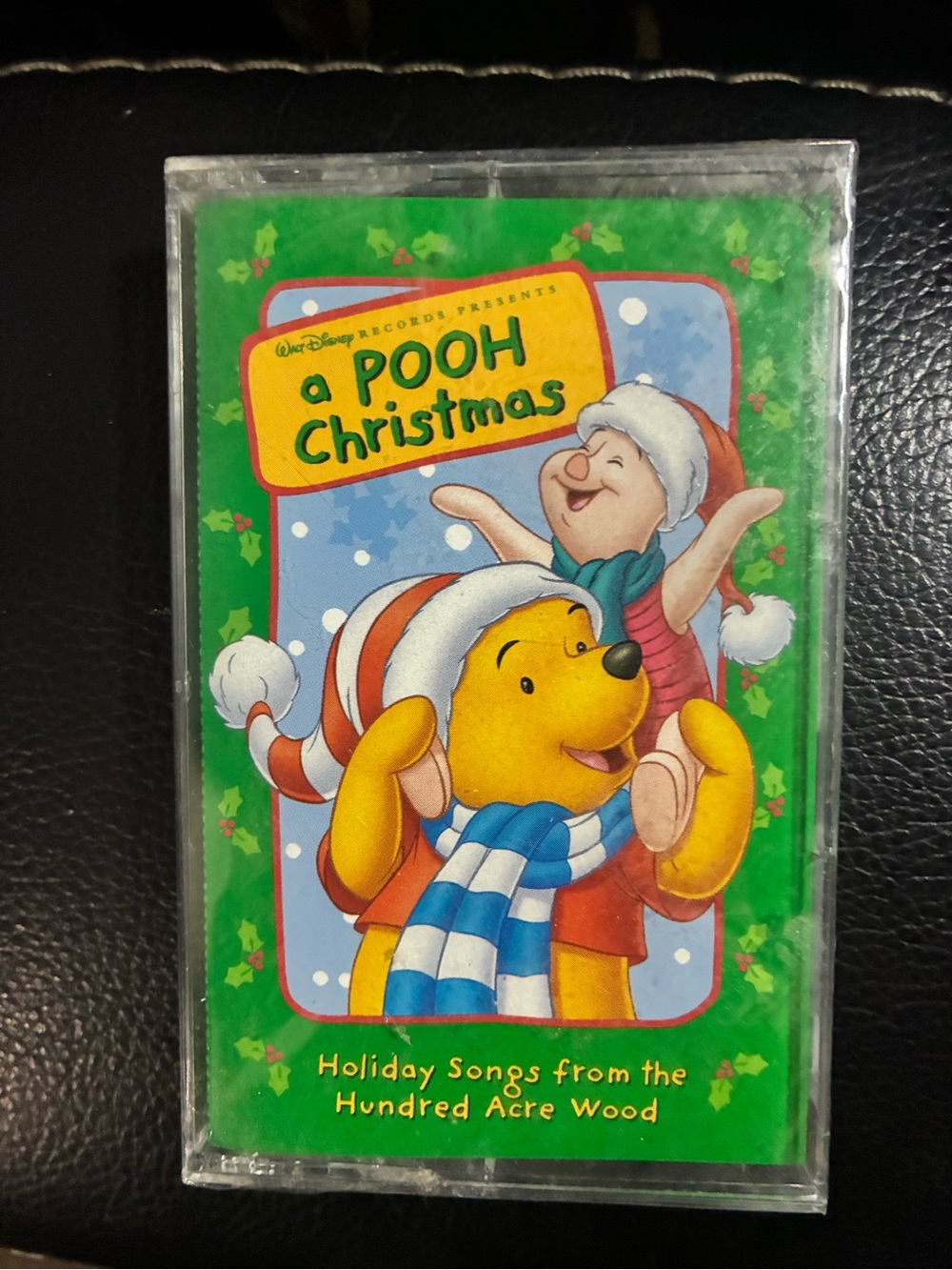Disney Pooh Christmas Holiday Cassette - Green, Yellow, Red, Blue